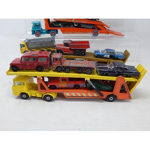 482 - MATCHBOX SERIES: Transporters with Vehicles (lot)