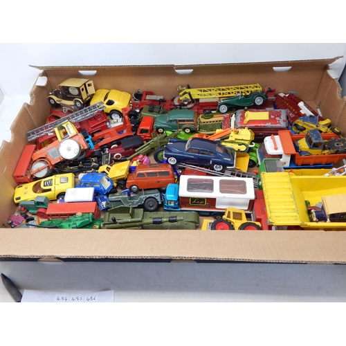 484 - Box Containing a large quantity of vehicles by Dinky, Corgi, Matchbox etc (lot)