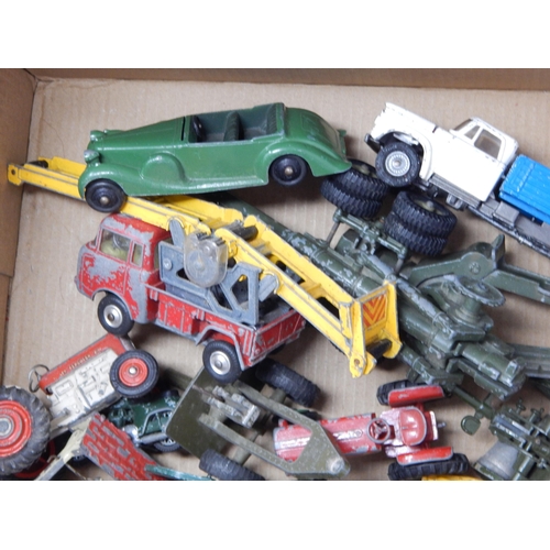 490 - 4 x Boxes Containing a large quantity of playworn vehicles by Dinky, Corgi & Matchbox  (lot)