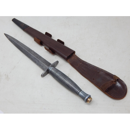 514 - Fairbairn Sykes Commando Knife & Leather Scabbard by 