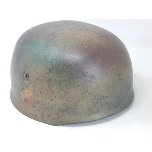 519 - WWII Nazi German Luftwaffe Fallschirmjager Double Decal Camo Helmet with Inner Stamped liner & Compl... 