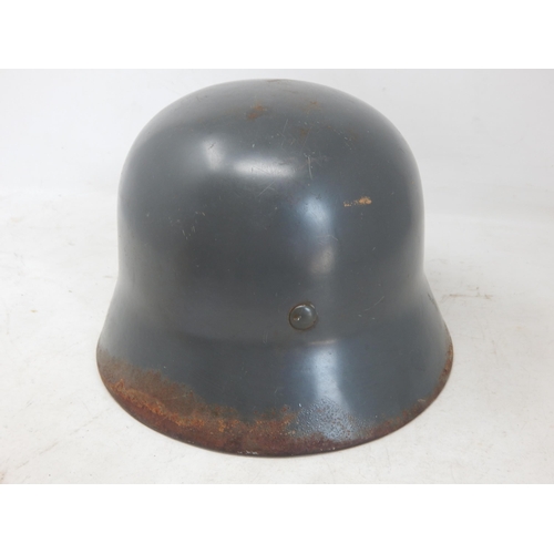 521 - WWII Nazi German Waffen SS Double Decal Helmet with Inner Liner & Chinstrap