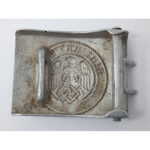 528 - Third Reich Hitler Youth Belt Buckle, Stamped RZM M 4/38