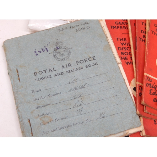 543 - Group of WWII & Later military Items Including: RAF Service Book: Union Jack Newspaper dated 8th Sep... 