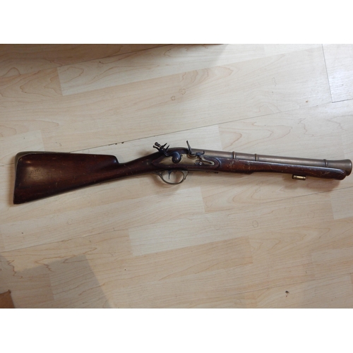 547 - Replica C19th Blunderbuss with Brass Fittings: Measuring 73cm