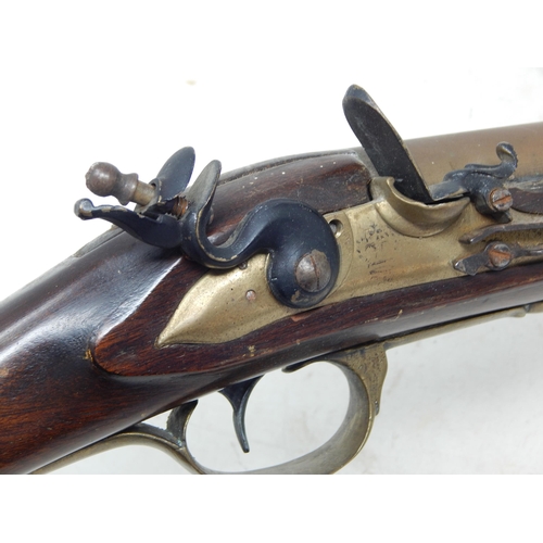 547 - Replica C19th Blunderbuss with Brass Fittings: Measuring 73cm