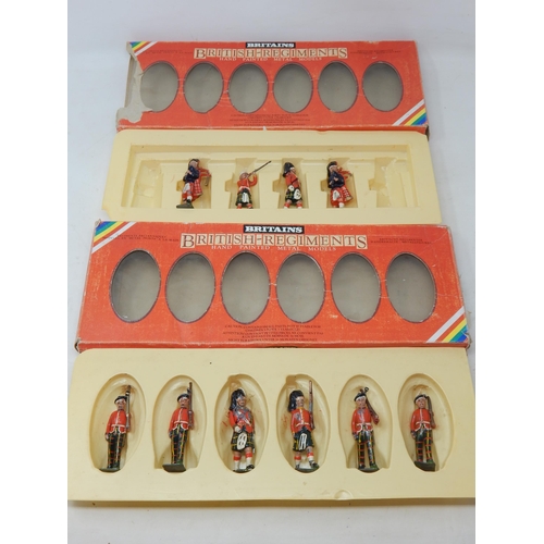 558 - Britain's Hand Pained Metal British Soldiers Set 7226 Complete & Part Set 7235 Boxed.