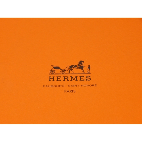 614 - HERMES PARIS: Large 100% Cotton Scarf Measuring approx 140cm x 140cm in Original Hermes Box.