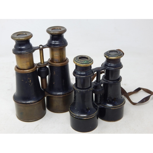 562 - Two Pairs of Antique Binoculars by Elliott Brothers London & Frodshiv & Keen Liverpool