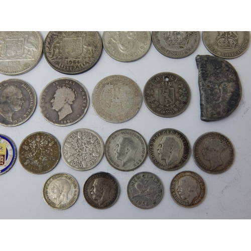 215 - Quantity of English & World Silver Coinage: Weight 137.5g