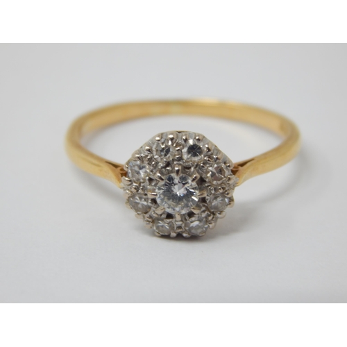 336 - 18ct Yellow Gold Diamond Ring. The Diamonds estimated @ 0.50cts: Size S