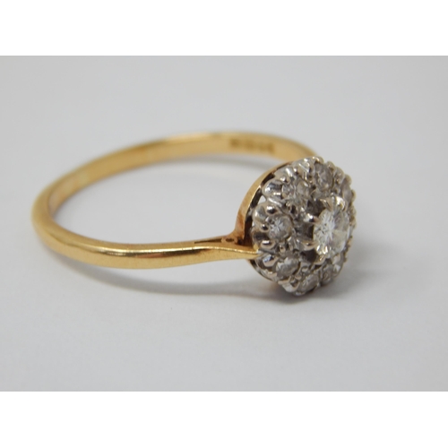 336 - 18ct Yellow Gold Diamond Ring. The Diamonds estimated @ 0.50cts: Size S