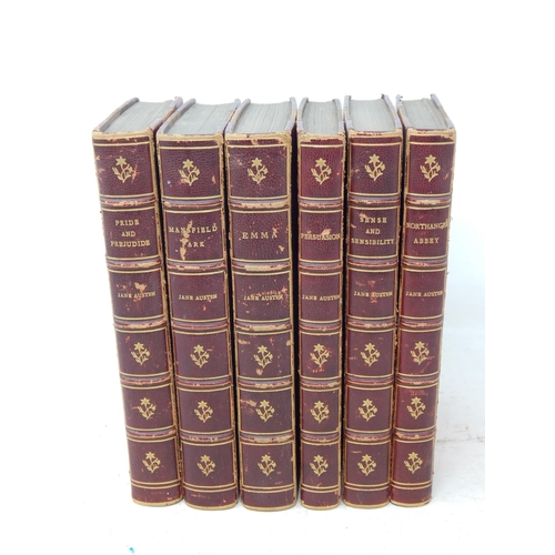 677 - JANE AUSTEN: Complete Set of 6 Books 1907-1909 by J.M Dent & Co, London with Coloured Illustrations ... 