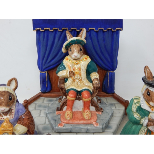 680 - Royal Doulton: Bunnykins: The Tudor Collection Modelled by Martyn Alcock: King Henry VIII & His Six ... 