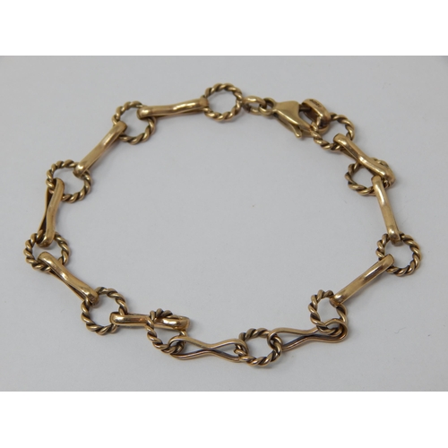 356 - 9ct Yellow Gold Bracelet: Weight 7.0g