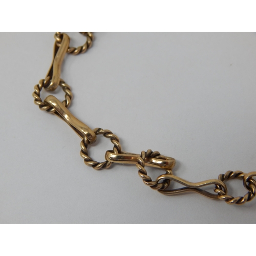 356 - 9ct Yellow Gold Bracelet: Weight 7.0g