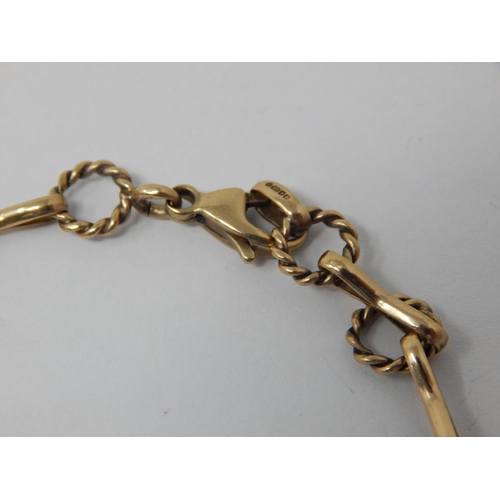 356 - 9ct Yellow Gold Bracelet: Weight 7.0g