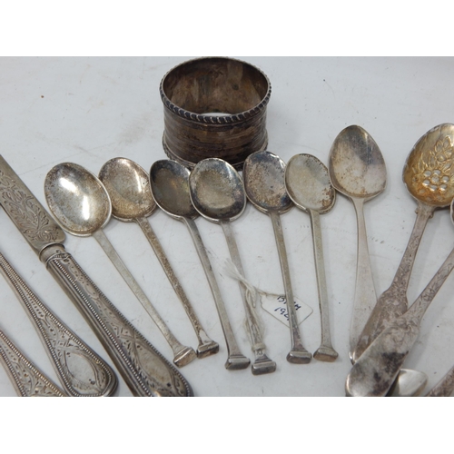 360 - Quantity of Hallmarked Georgian & Later Silver to Include a set of 6 seal top spoons, christening se... 