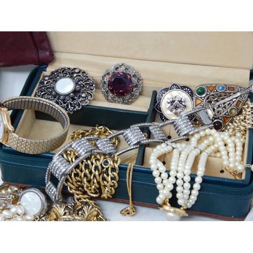 367 - Large Quantity of Costume Jewellery including white & yellow metal together with several Jewellery C... 