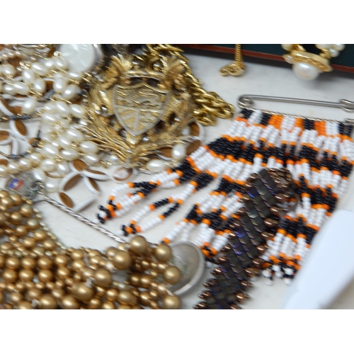 367 - Large Quantity of Costume Jewellery including white & yellow metal together with several Jewellery C... 