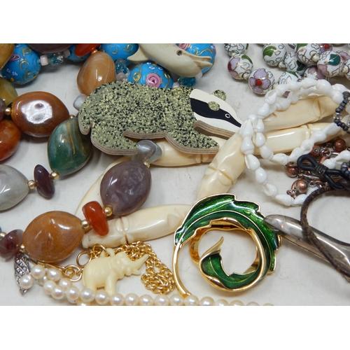 367 - Large Quantity of Costume Jewellery including white & yellow metal together with several Jewellery C... 