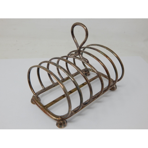 374 - Victorian Silver Six Slice Toastrack Hallmarked Sheffield 1898 by Geoffrey Howson: Weight 182g