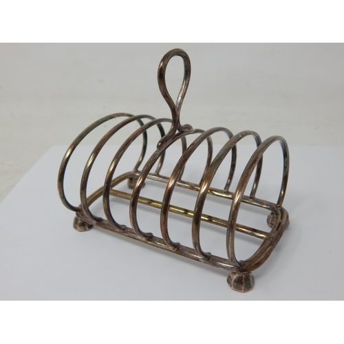 374 - Victorian Silver Six Slice Toastrack Hallmarked Sheffield 1898 by Geoffrey Howson: Weight 182g