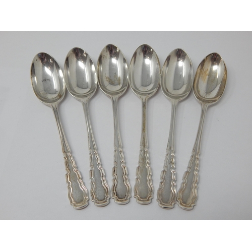 376 - Set of Six Silver Coffee Spoons Hallmarked London 1921 by Mappin & Webb