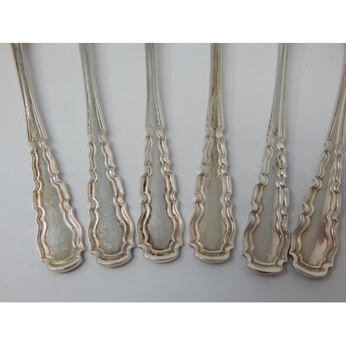 376 - Set of Six Silver Coffee Spoons Hallmarked London 1921 by Mappin & Webb