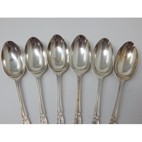 376 - Set of Six Silver Coffee Spoons Hallmarked London 1921 by Mappin & Webb