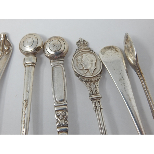 377 - Quantity of Hallmarked Silver Spoons & Sugar Tongs: Various Dates & Makers: Weight 116g