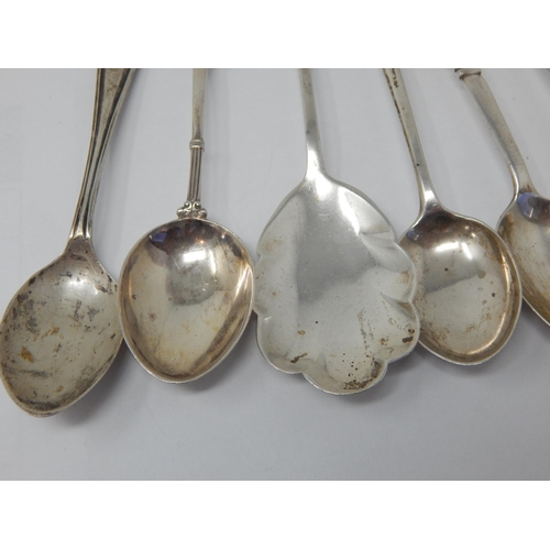 377 - Quantity of Hallmarked Silver Spoons & Sugar Tongs: Various Dates & Makers: Weight 116g