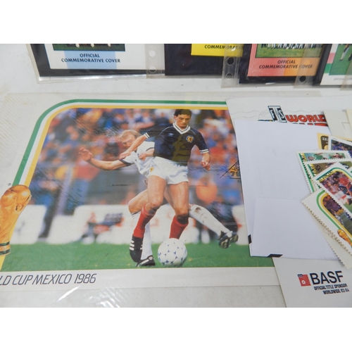 213 - Quantity of Queen Victoria & Later Stamps on sheets together with Mexico 86 World Cup stamps & F.D.C... 