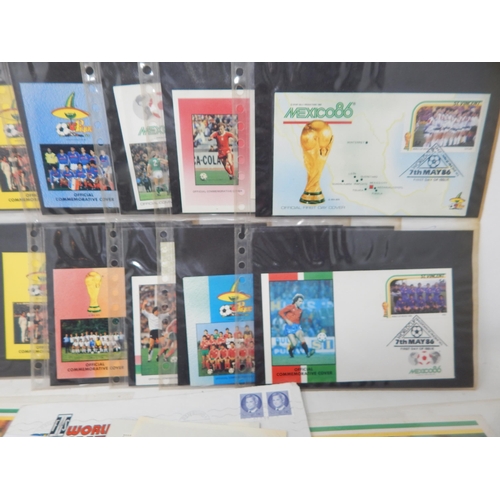 213 - Quantity of Queen Victoria & Later Stamps on sheets together with Mexico 86 World Cup stamps & F.D.C... 