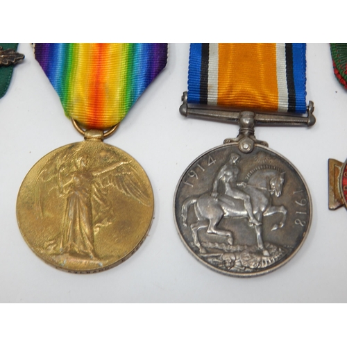 53 - Pair of First World War Medals awarded to Pte H E Aylward E Kent Regiment; other misc Medals and rib... 