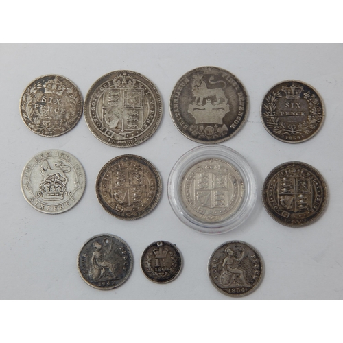 57 - George IV Silver Shilling 1826, Victoria Jubilee Head Silver Shilling 1887; Victoria Young Head Silv... 