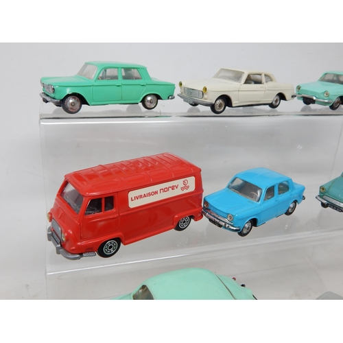 506 - NOREV: French model vehicles by Norev: Fiat 1500, Peugeot Coupe 404, Renault Floride, Estafette Rena... 