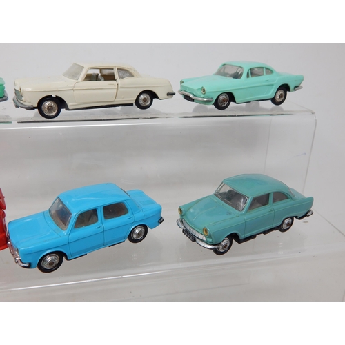 506 - NOREV: French model vehicles by Norev: Fiat 1500, Peugeot Coupe 404, Renault Floride, Estafette Rena... 