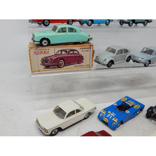 506 - NOREV: French model vehicles by Norev: Fiat 1500, Peugeot Coupe 404, Renault Floride, Estafette Rena... 