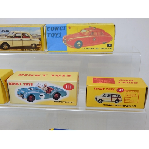 494 - DINKY & CORGI Vehicles in boxes (some replica) together with a 1968 Matchbox collectors catalogue.