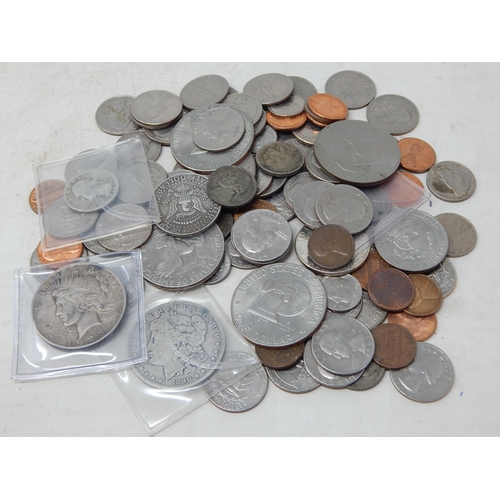 78 - USA Silver Morgan Dollar 1890, Silver Peace Dollar 1923; Silver Quarter Dollar 1936; Silver Dime 187... 