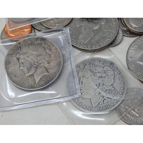 78 - USA Silver Morgan Dollar 1890, Silver Peace Dollar 1923; Silver Quarter Dollar 1936; Silver Dime 187... 