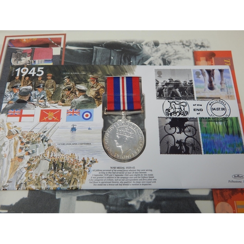 14 - Superb collection of Military Medals Stamp and Coin Covers in Westminster album complete with Certif... 