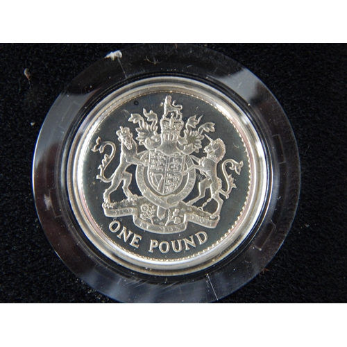 21 - UK Proof Silver Pound coin collection comprising 1983, 1987, 1997, 1998, 1998 PIEDFORT, 1999 PIEDFOR... 