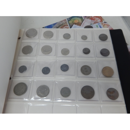 3 - Large collection of World coins and banknotes, some Silver,  housed in 3 x collectors albums