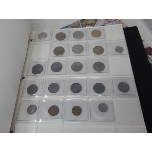 3 - Large collection of World coins and banknotes, some Silver,  housed in 3 x collectors albums