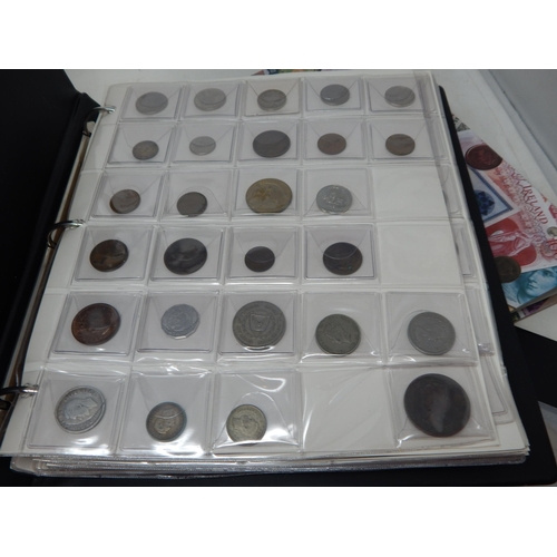 3 - Large collection of World coins and banknotes, some Silver,  housed in 3 x collectors albums