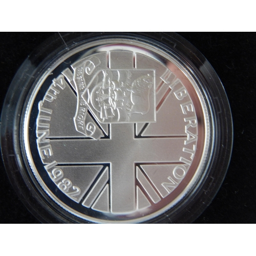 33 - Falkland Islands Proof Silver Liberation Crown; Cayman Islands $5 Silver Proof Crown 1987; Cook Isla... 