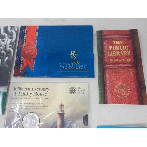 18 - The 1994 Bank of England £2 coin; Brunel £2 coin pair 2006;  Robert Burns £2 coin; 500th Anniversary... 