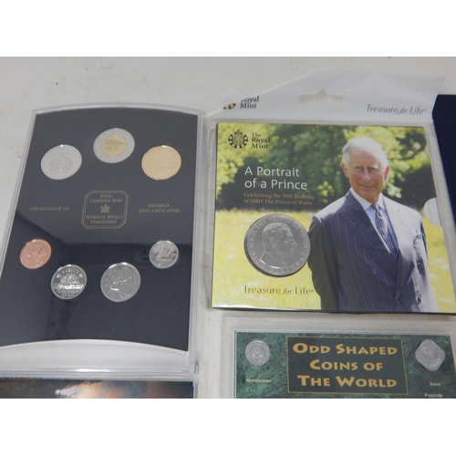 30 - Barbados Proof Set inc high value Silver coins; Guernsey £5 coin 2011; Canada 2003 Mint Set; Coronat... 